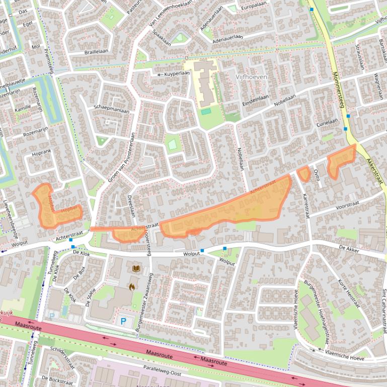 Kaart van postcodegebied 5251CS.
