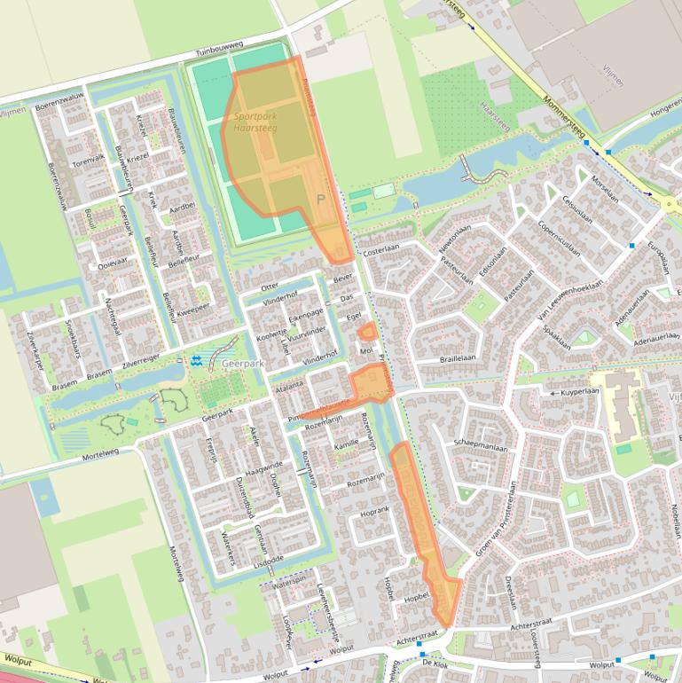 Kaart van postcodegebied 5251CW.
