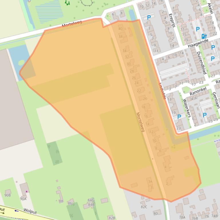 Kaart van postcodegebied 5251CZ.