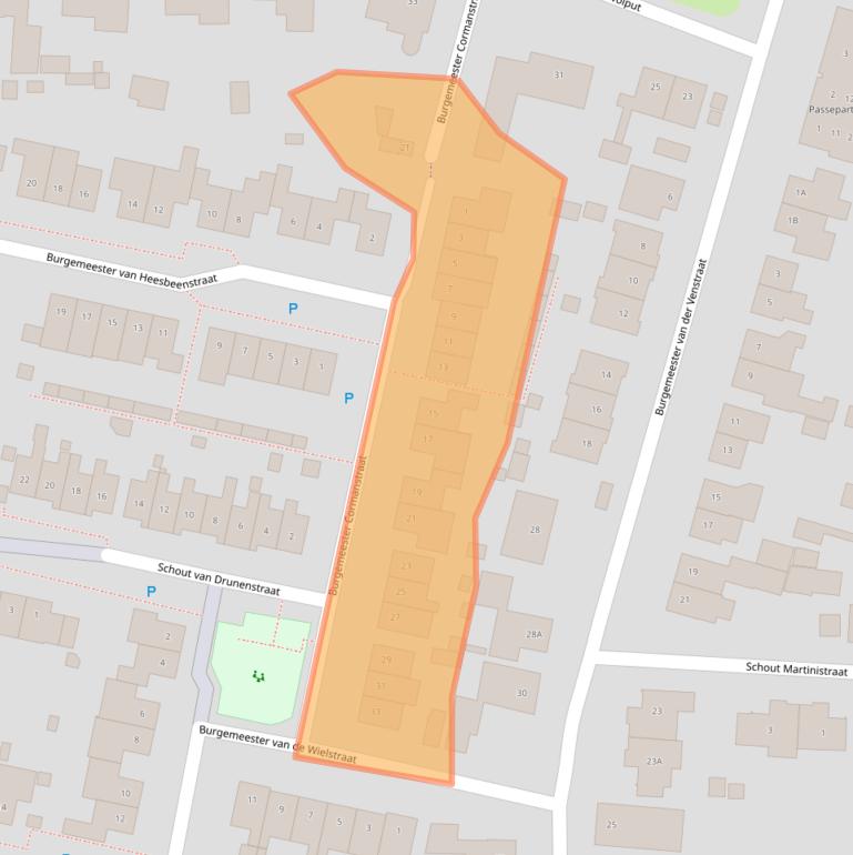 Kaart van postcodegebied 5251DJ.