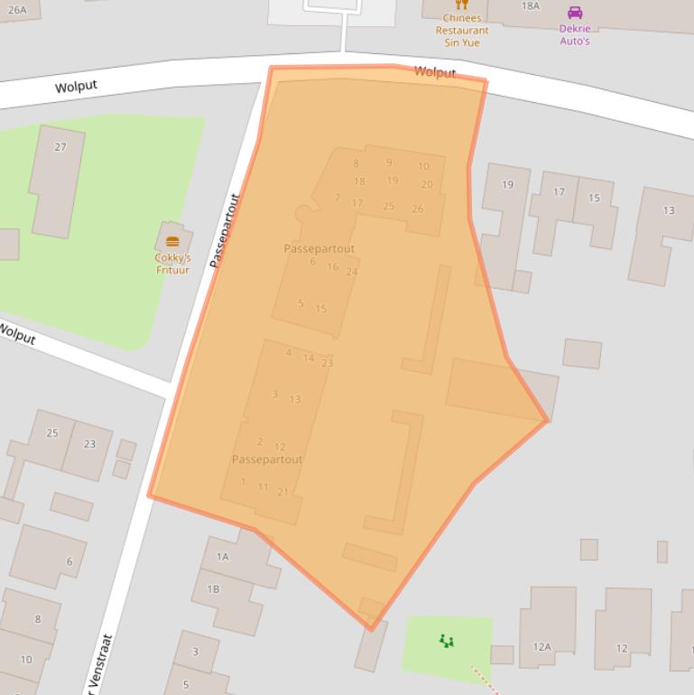 Kaart van postcodegebied 5251DZ.