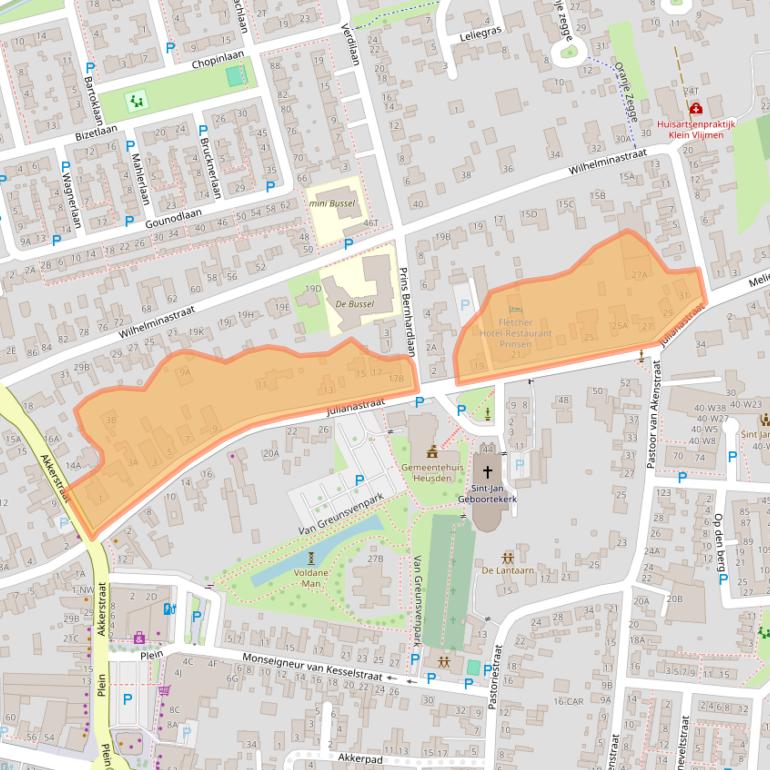 Kaart van postcodegebied 5251EC.