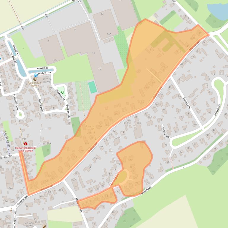 Kaart van postcodegebied 5251EG.