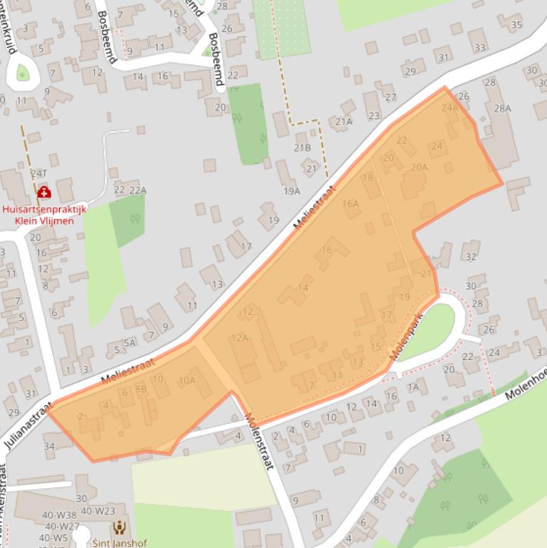 Kaart van postcodegebied 5251EH.