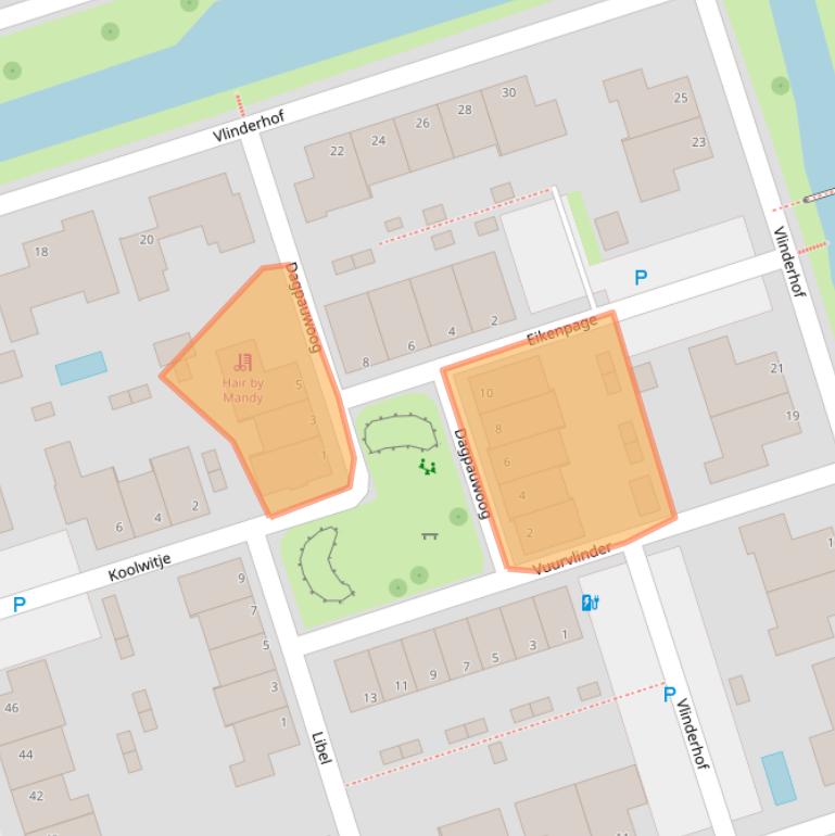 Kaart van postcodegebied 5251GW.