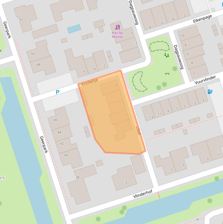 Kaart van postcodegebied 5251GX.