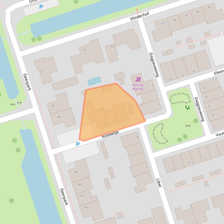 Kaart van postcodegebied 5251GZ.