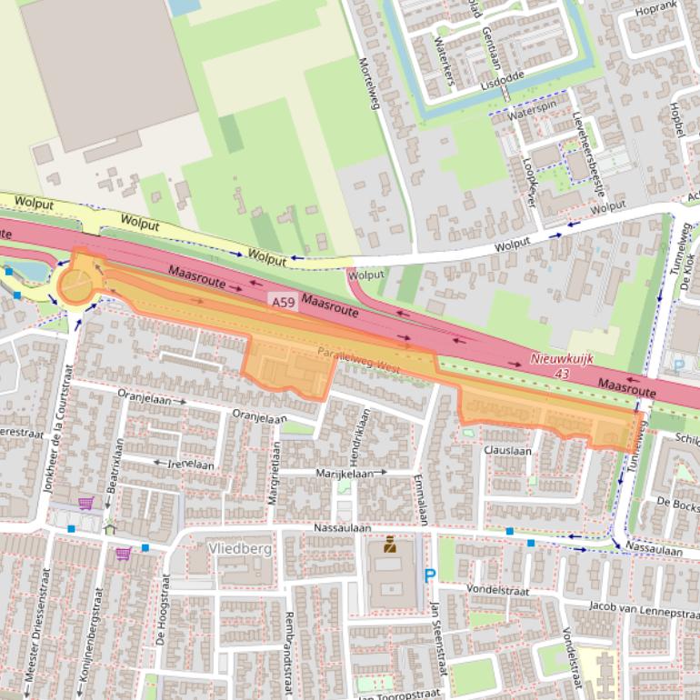Kaart van postcodegebied 5251JG.