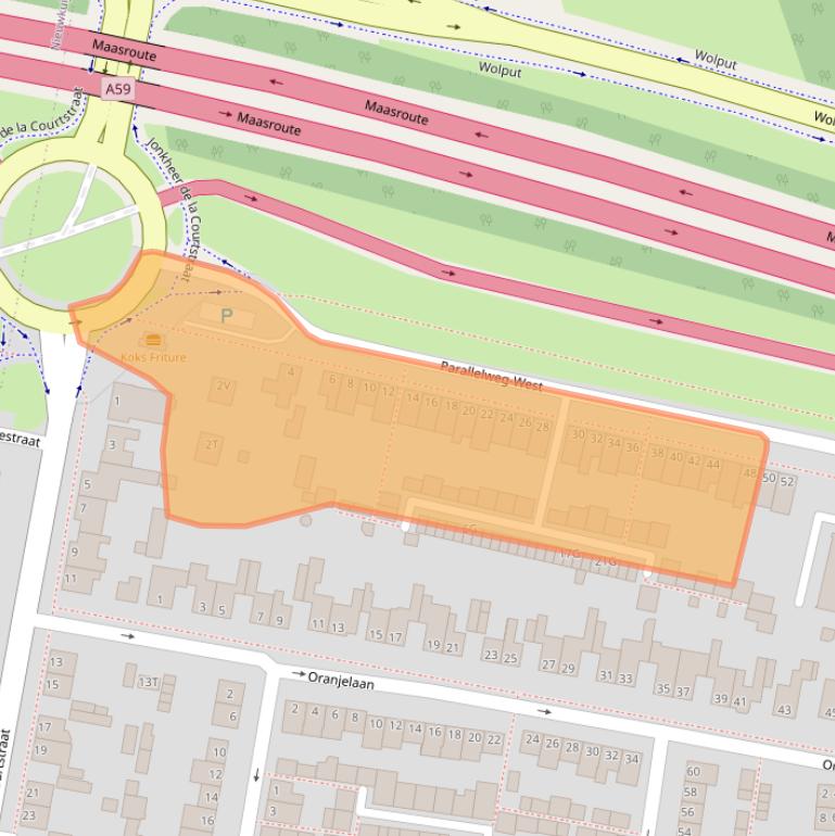 Kaart van postcodegebied 5251JH.