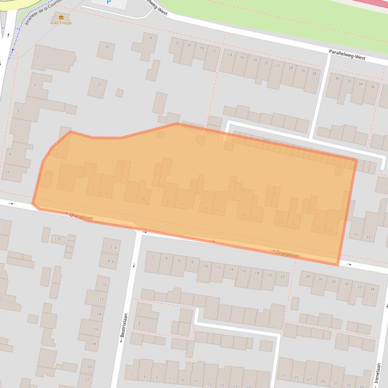 Kaart van postcodegebied 5251JJ.