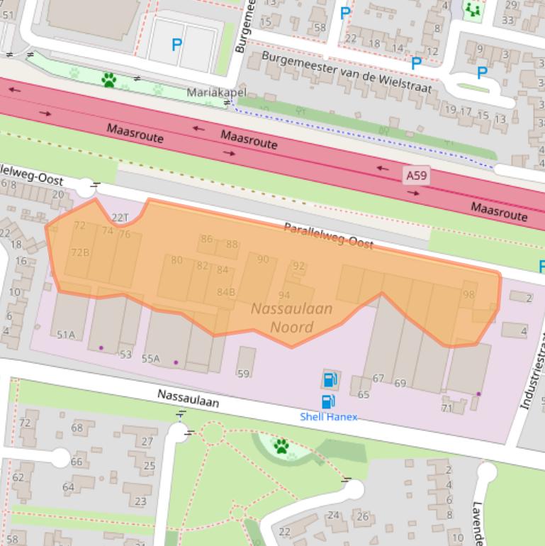 Kaart van postcodegebied 5251JX.