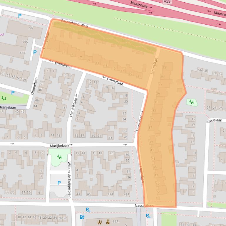 Kaart van postcodegebied 5251KA.