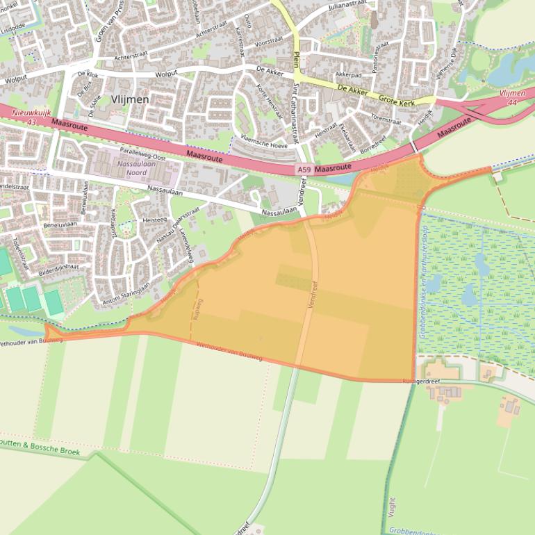 Kaart van postcodegebied 5251KM.
