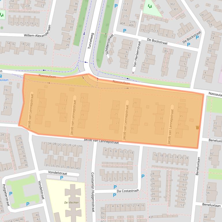 Kaart van postcodegebied 5251LZ.