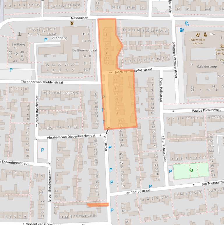 Kaart van postcodegebied 5251PA.