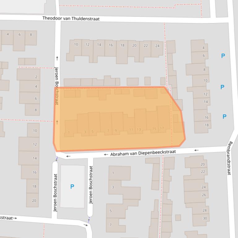 Kaart van postcodegebied 5251PJ.