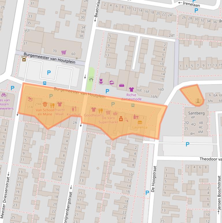 Kaart van postcodegebied 5251PS.