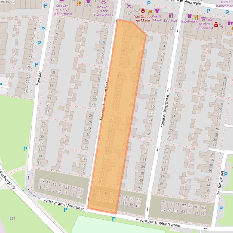 Kaart van postcodegebied 5251RA.