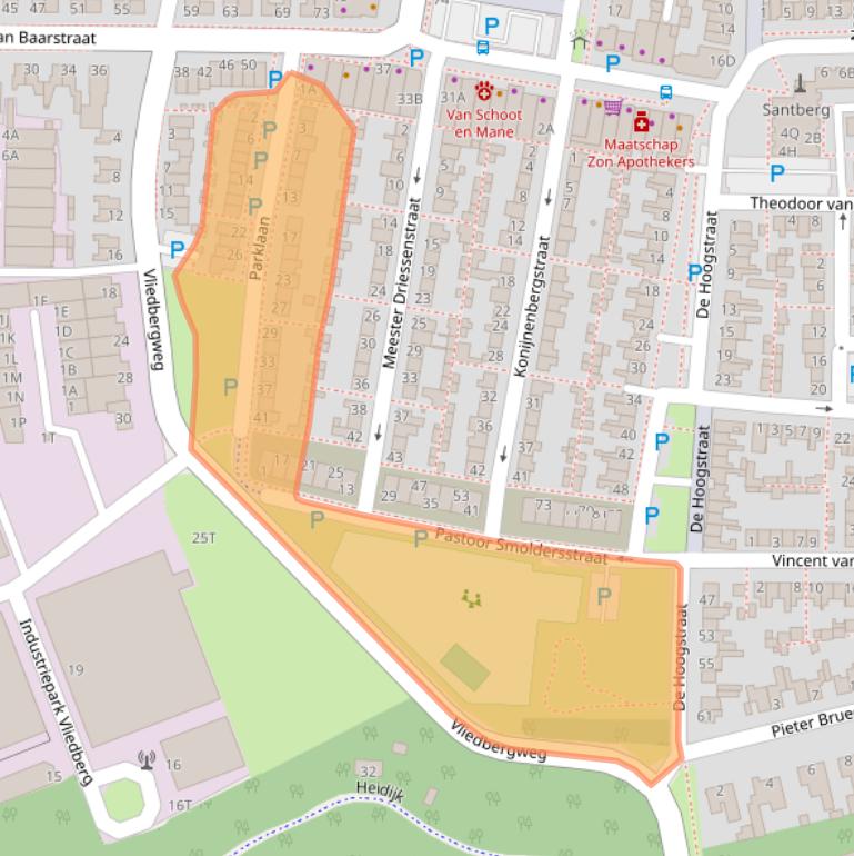 Kaart van postcodegebied 5251RC.