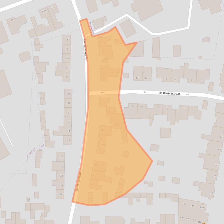 Kaart van postcodegebied 5251RL.