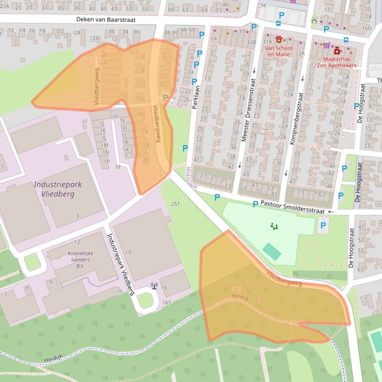 Kaart van postcodegebied 5251RP.