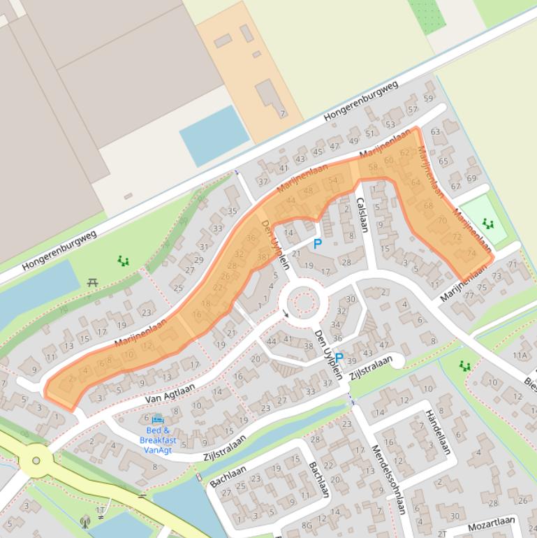 Kaart van postcodegebied 5251SC.