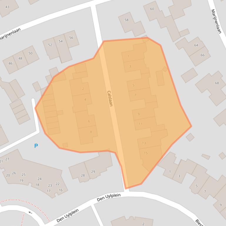Kaart van postcodegebied 5251SJ.