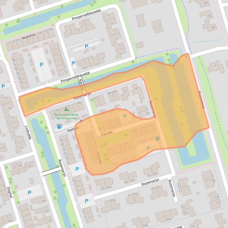 Kaart van postcodegebied 5251SZ.