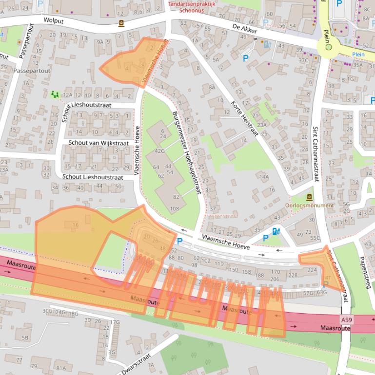 Kaart van postcodegebied 5251TB.