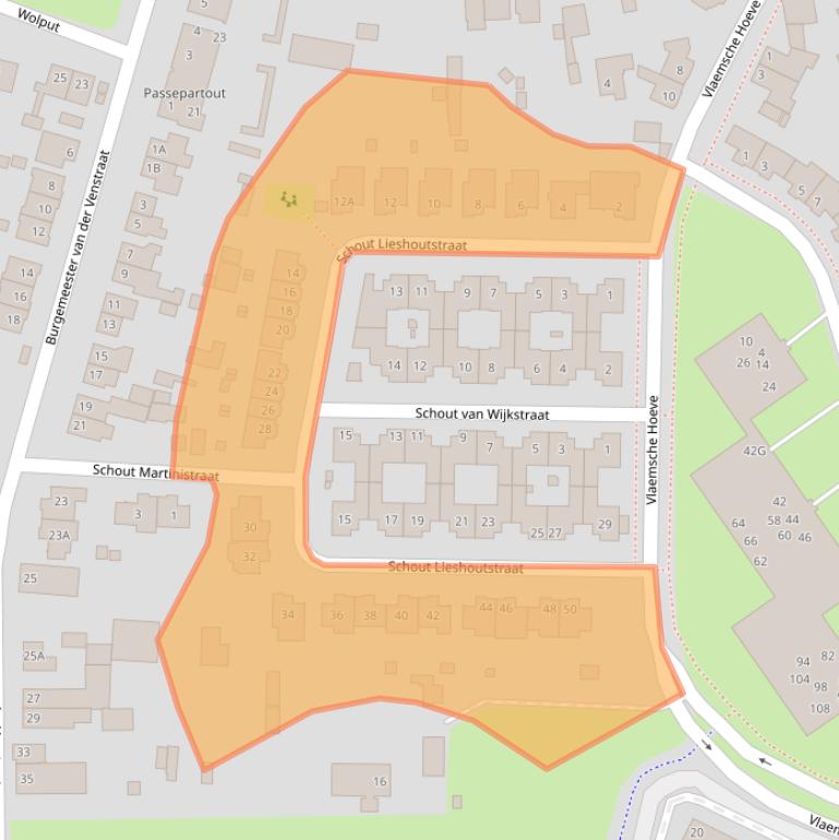 Kaart van postcodegebied 5251TP.