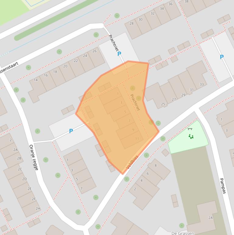 Kaart van postcodegebied 5251VS.
