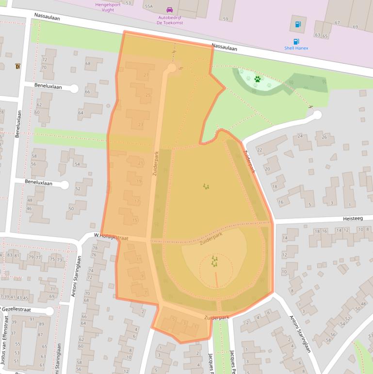 Kaart van postcodegebied 5251WB.