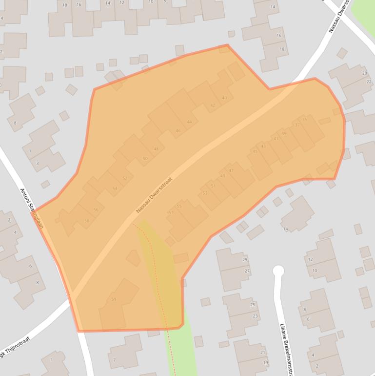 Kaart van postcodegebied 5251WJ.