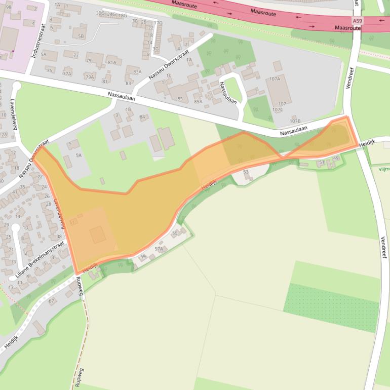 Kaart van postcodegebied 5251WS.