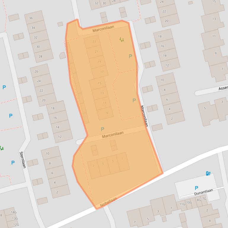 Kaart van postcodegebied 5251XE.