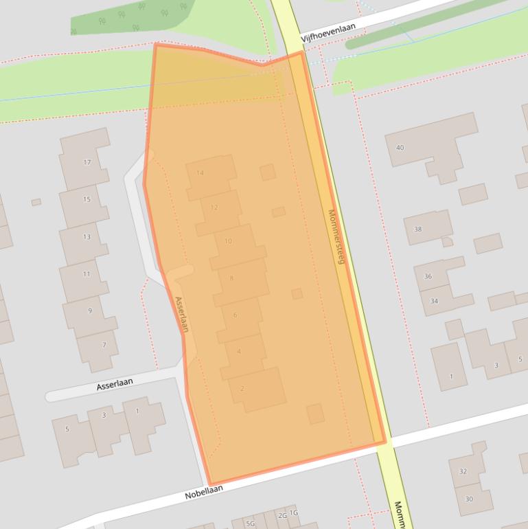 Kaart van postcodegebied 5251XJ.