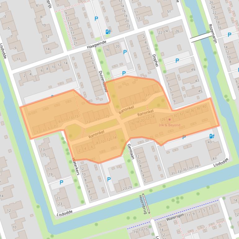 Kaart van postcodegebied 5251ZW.