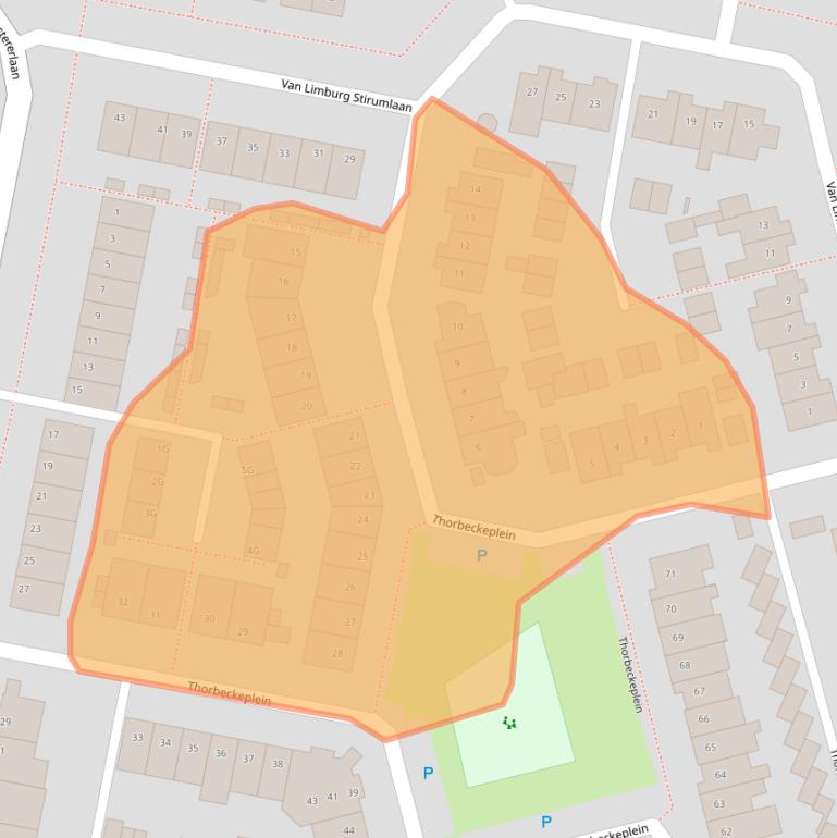 Kaart van postcodegebied 5252AA.