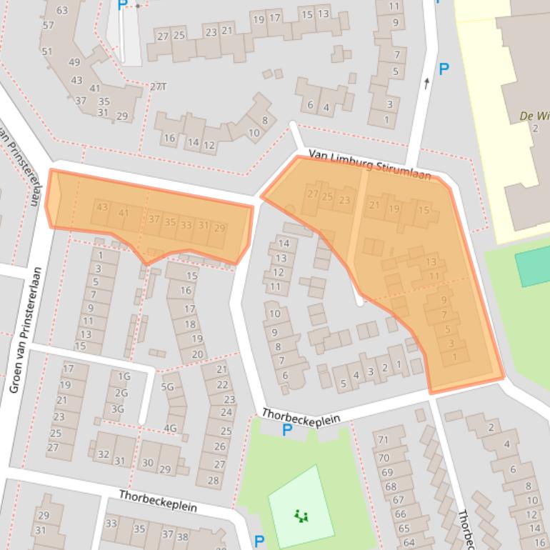 Kaart van postcodegebied 5252AD.