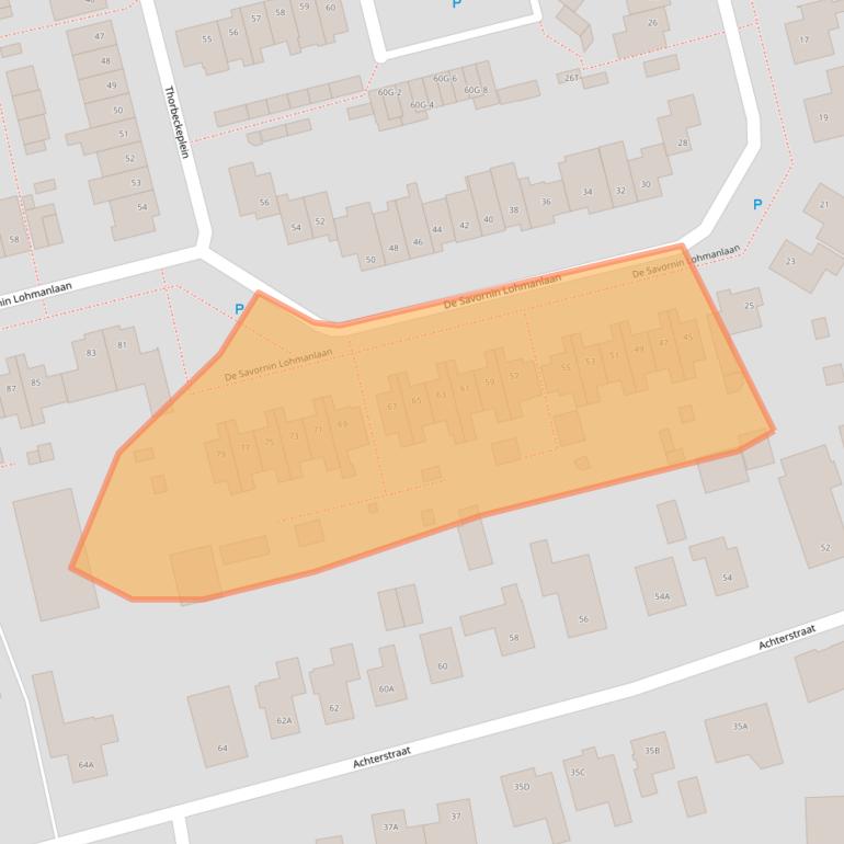 Kaart van postcodegebied 5252AE.