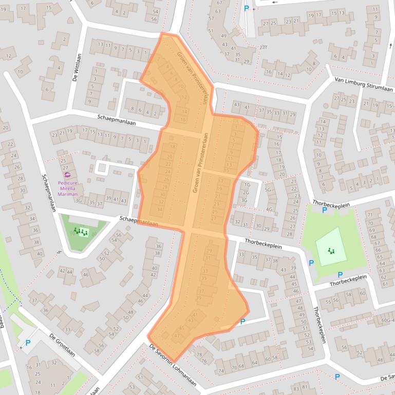 Kaart van postcodegebied 5252AK.