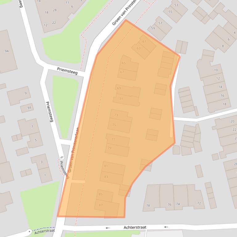 Kaart van postcodegebied 5252AP.