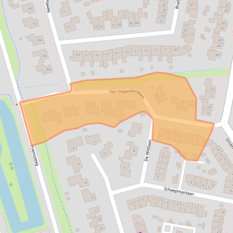 Kaart van postcodegebied 5252AR.