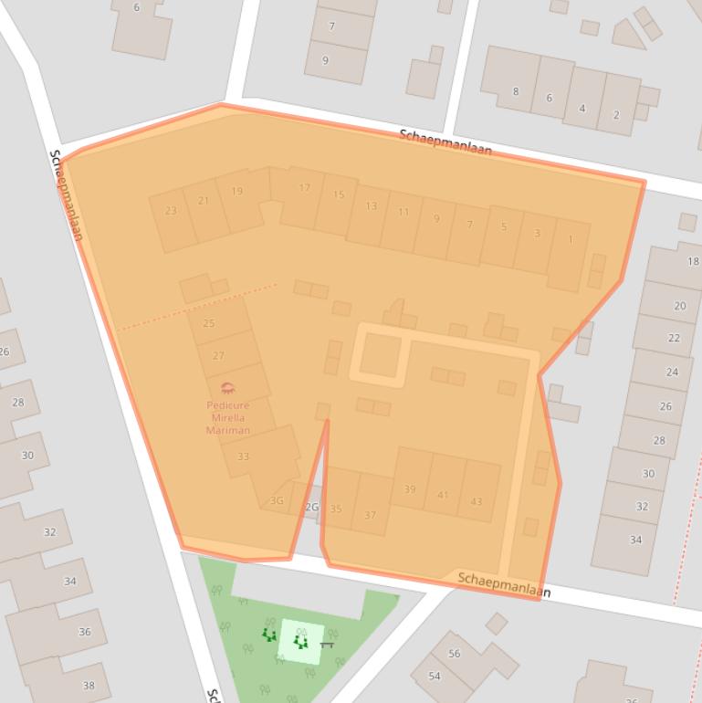 Kaart van postcodegebied 5252AT.