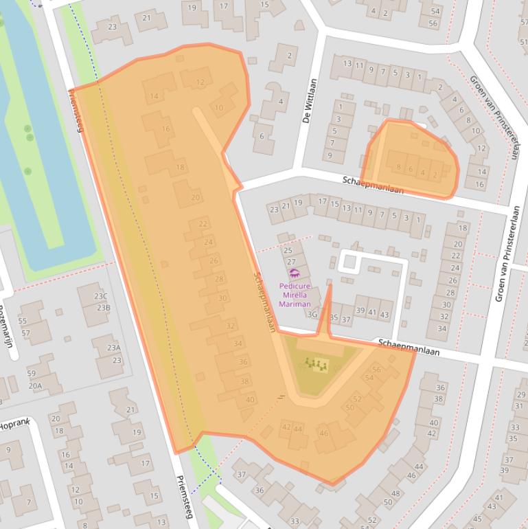 Kaart van postcodegebied 5252AV.