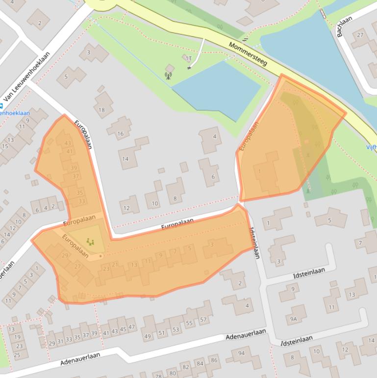 Kaart van postcodegebied 5252BA.