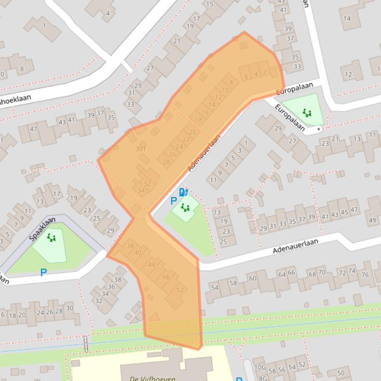 Kaart van postcodegebied 5252BL.