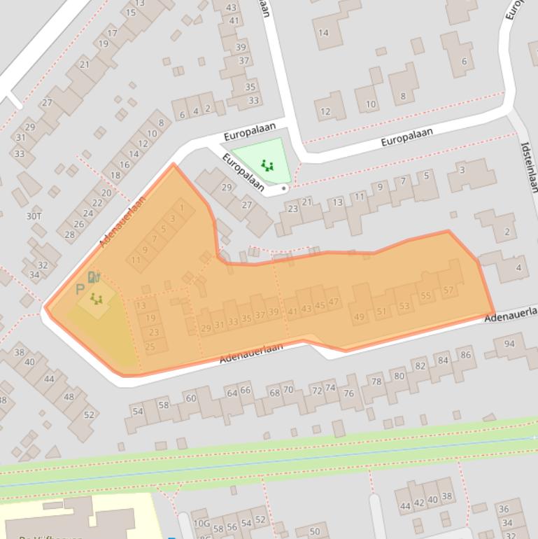 Kaart van postcodegebied 5252BN.