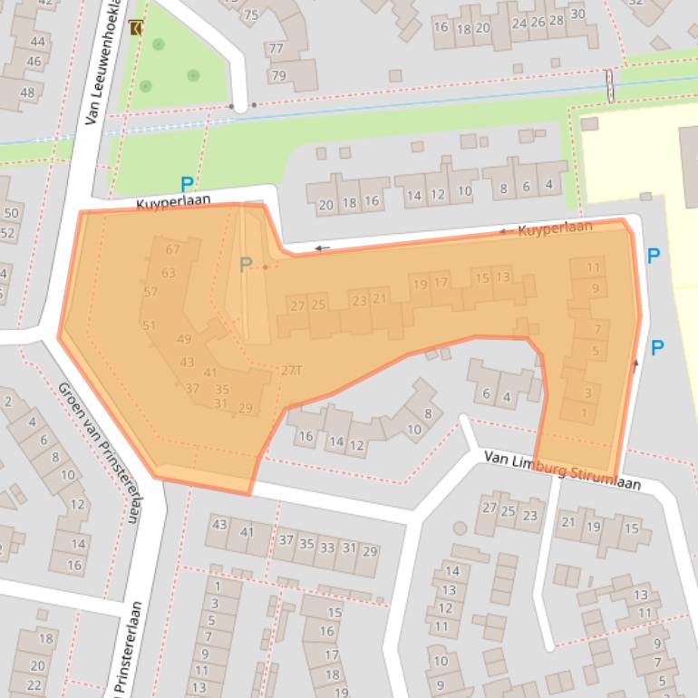 Kaart van postcodegebied 5252BR.