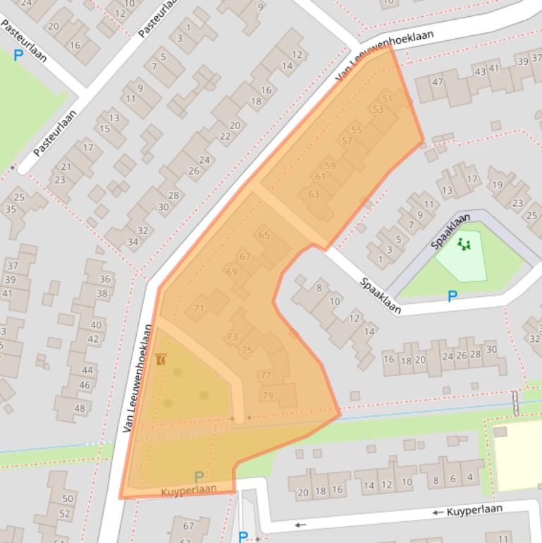 Kaart van postcodegebied 5252CB.